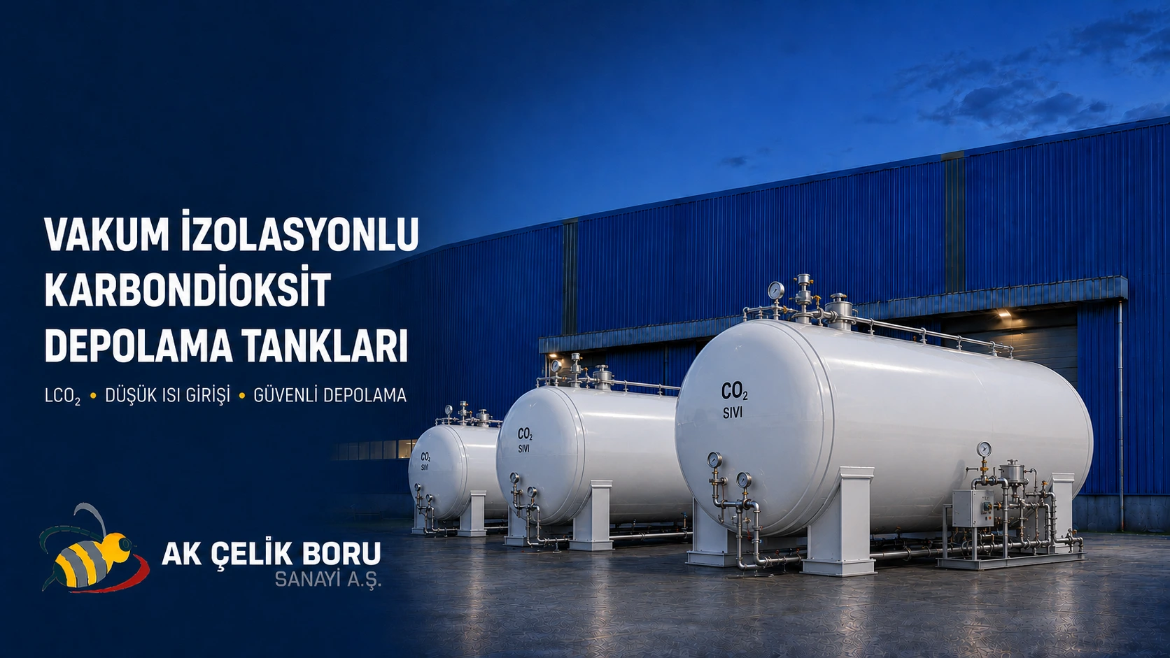 Vakum İzolasyonlu Karbondioksit Depolama Tankları